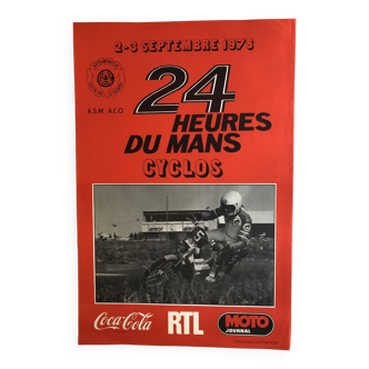 Original poster 24 Hours of Le Mans Cyclos September 2-3, 1978