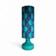 Stockholm lamp H82 D25cm blue opaline - vintage fabric 1970
