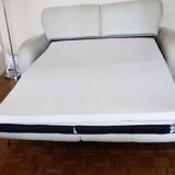 White leather sofa
