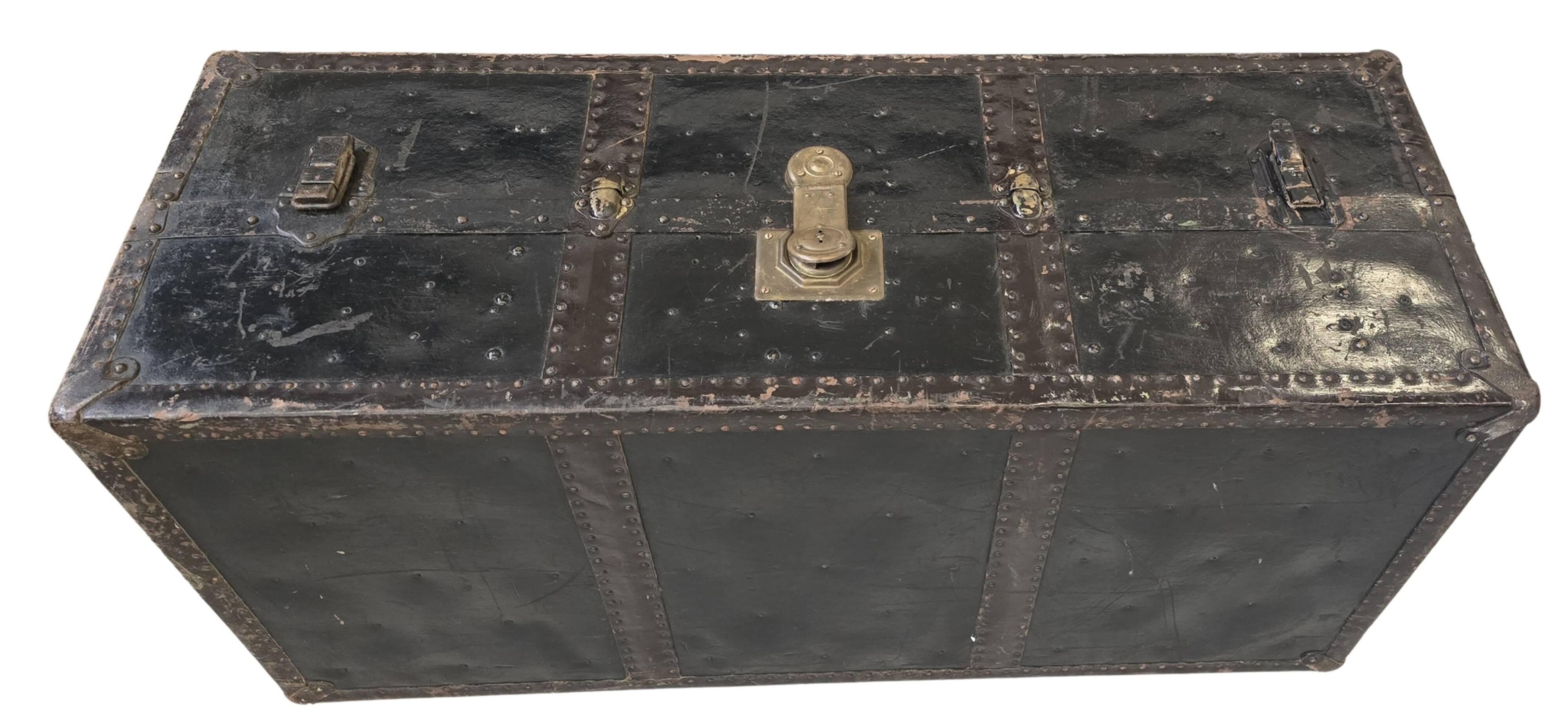 Raro Baule Armadio "Steamer Trunk" d'Epoca
