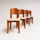 Set of 4 Danish design chairs by Gramrode from the 1970s