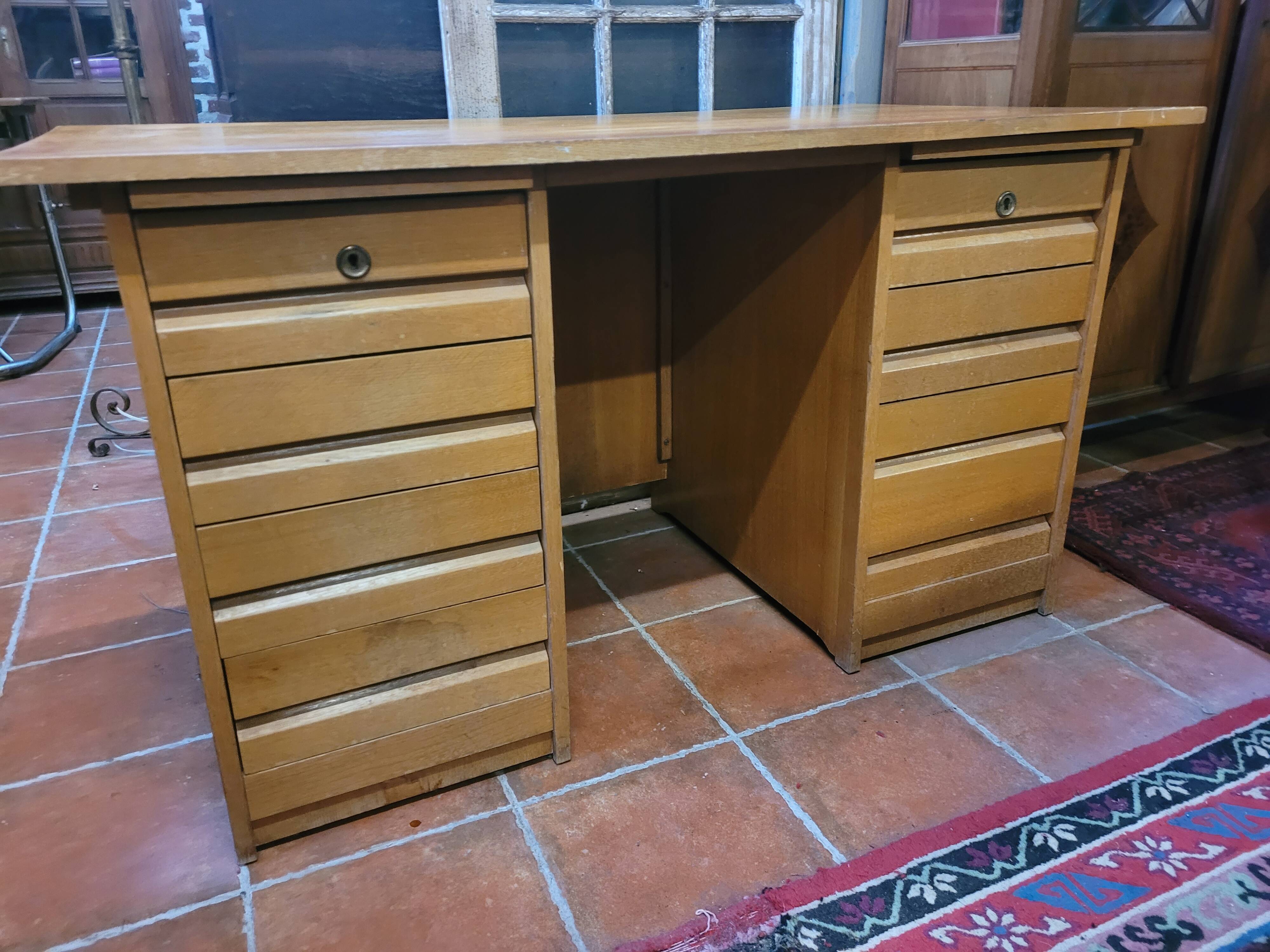 Vintage oak desk from the 60s