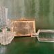 Art Deco perfume bottle in bohemian crystal engraved 1930