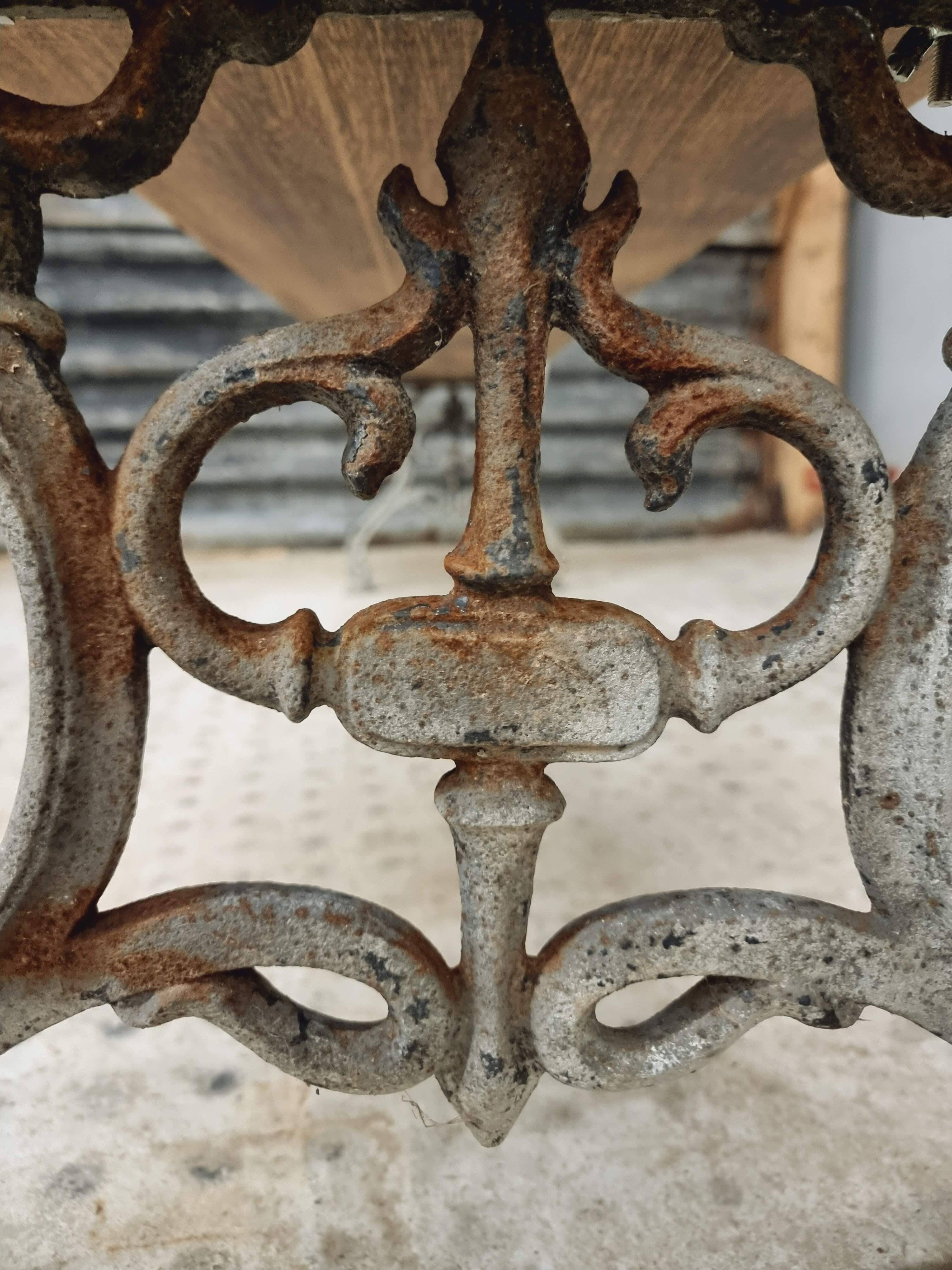 Old garden bench, park bench cast iron with hardwood 170 cm