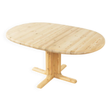Dining table from the 1980s, solid bleached pine