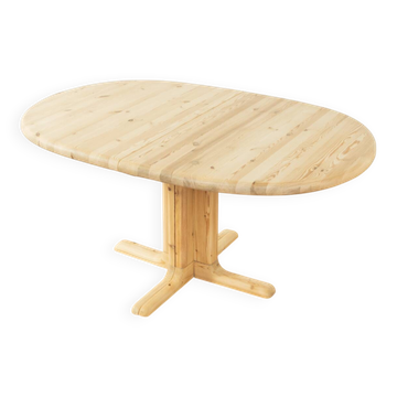Dining table from the 1980s, solid bleached pine