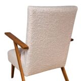 Set of 2 vintage bouclé armchairs