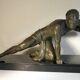 Art Deco regule sculpture on marble base by J. De Roncourt