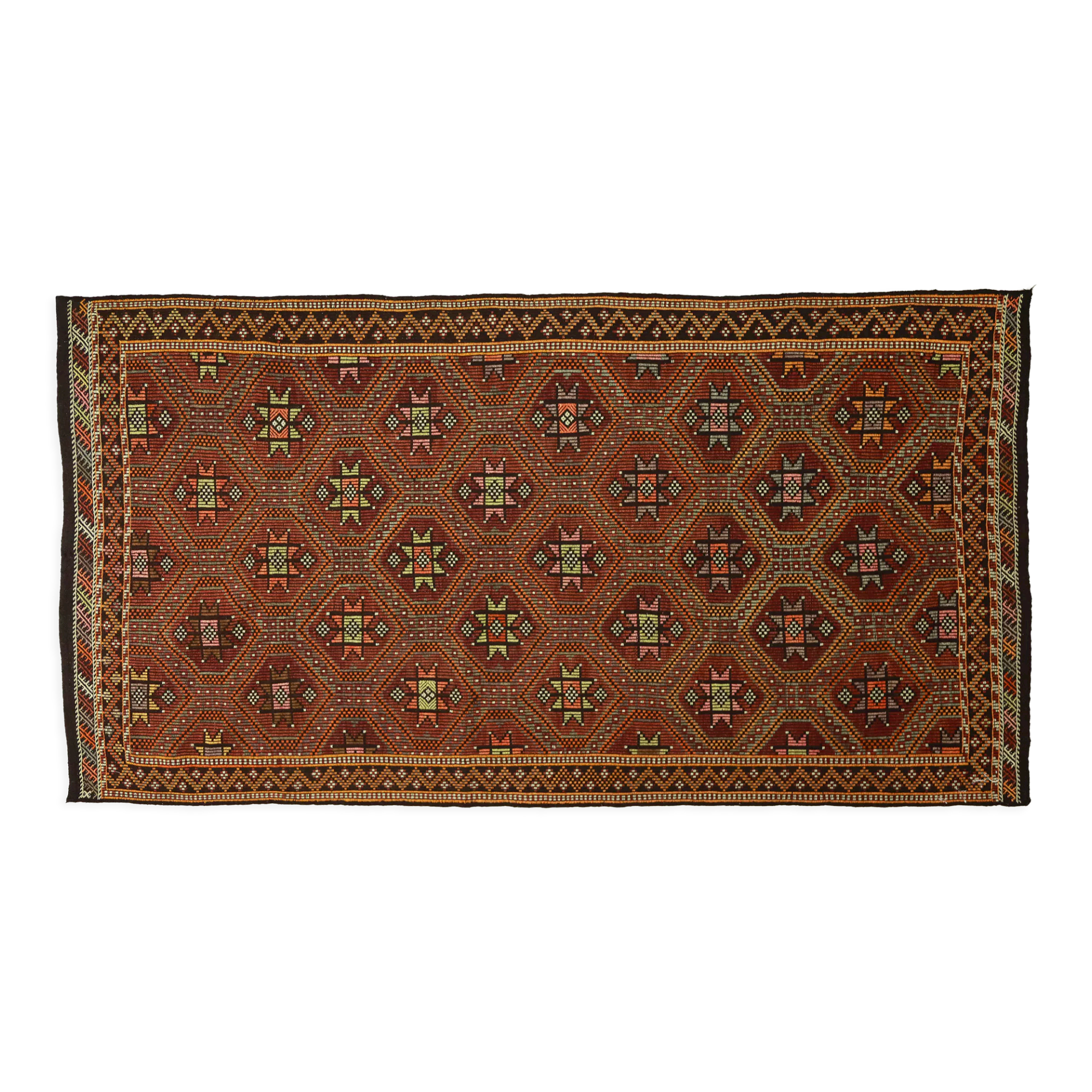 Anatolian handmade kilim rug 302 cm x 161 cm