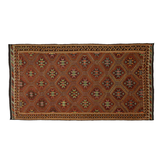 Anatolian handmade kilim rug 302 cm x 161 cm