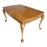 Grande table de salle à manger à rallonges - Pieds griffes - 12 couverts