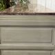 Art Deco sideboard in walnut, oak and marble top.