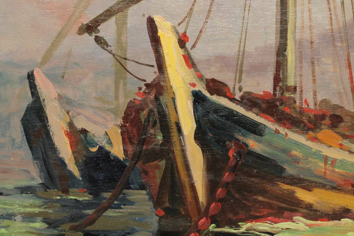 Marine painting by Guy Le Florentin - Notre-Dame de la Garde, Marseille