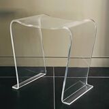 Stool made of transparent plexiglass, France, 1970s