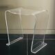 Tabouret en plexiglas transparent, France années 70
