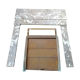 Grey marble fireplace