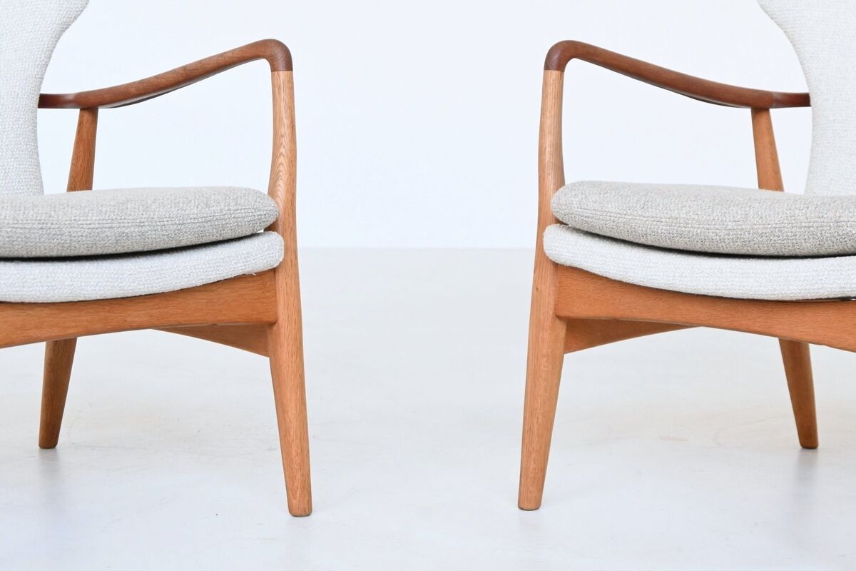 A. Madsen and H. Schubell “Kirsten” lounge chairs Bovenkamp Netherlands 1960