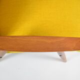 Czech original armchair TON, type 6950, 1960s, yellow, restored