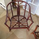 Bamboo and bentwood armchair from the 60s