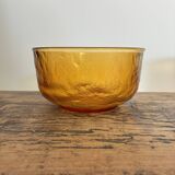 3 "Lever" brand bowls, amber textured