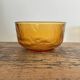 3 "Lever" brand bowls, amber textured