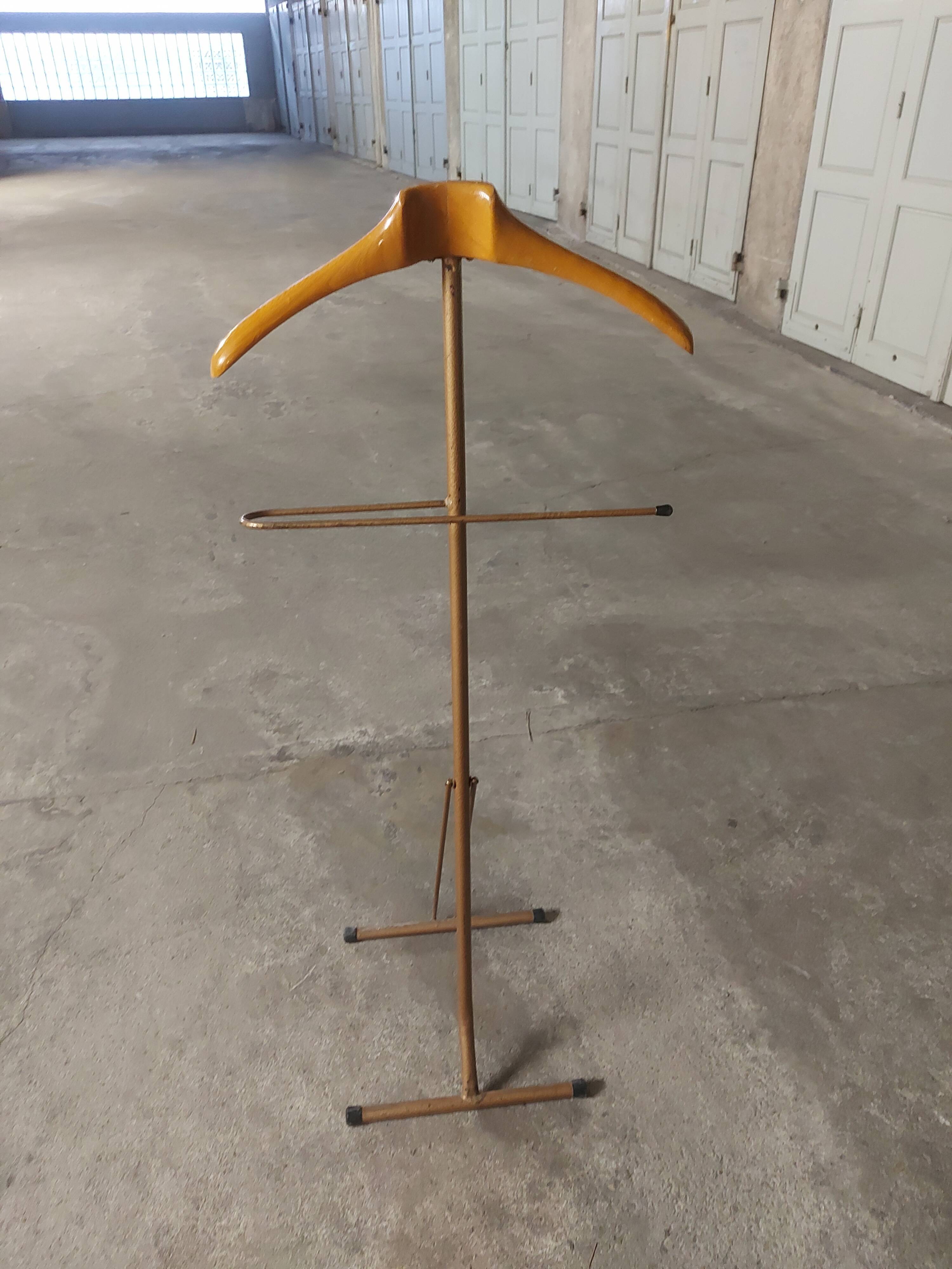 Foldable vintage night jack, wood and metal