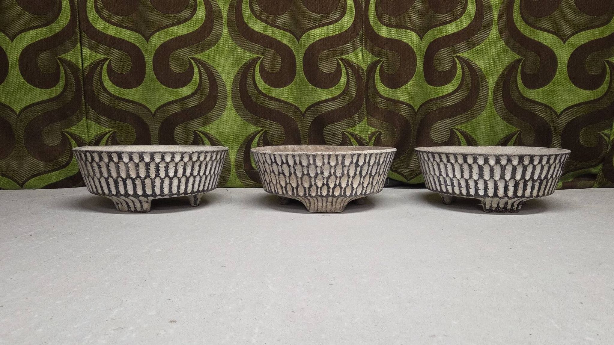 Mid-century textured concrete planter – Switzerland, 1960