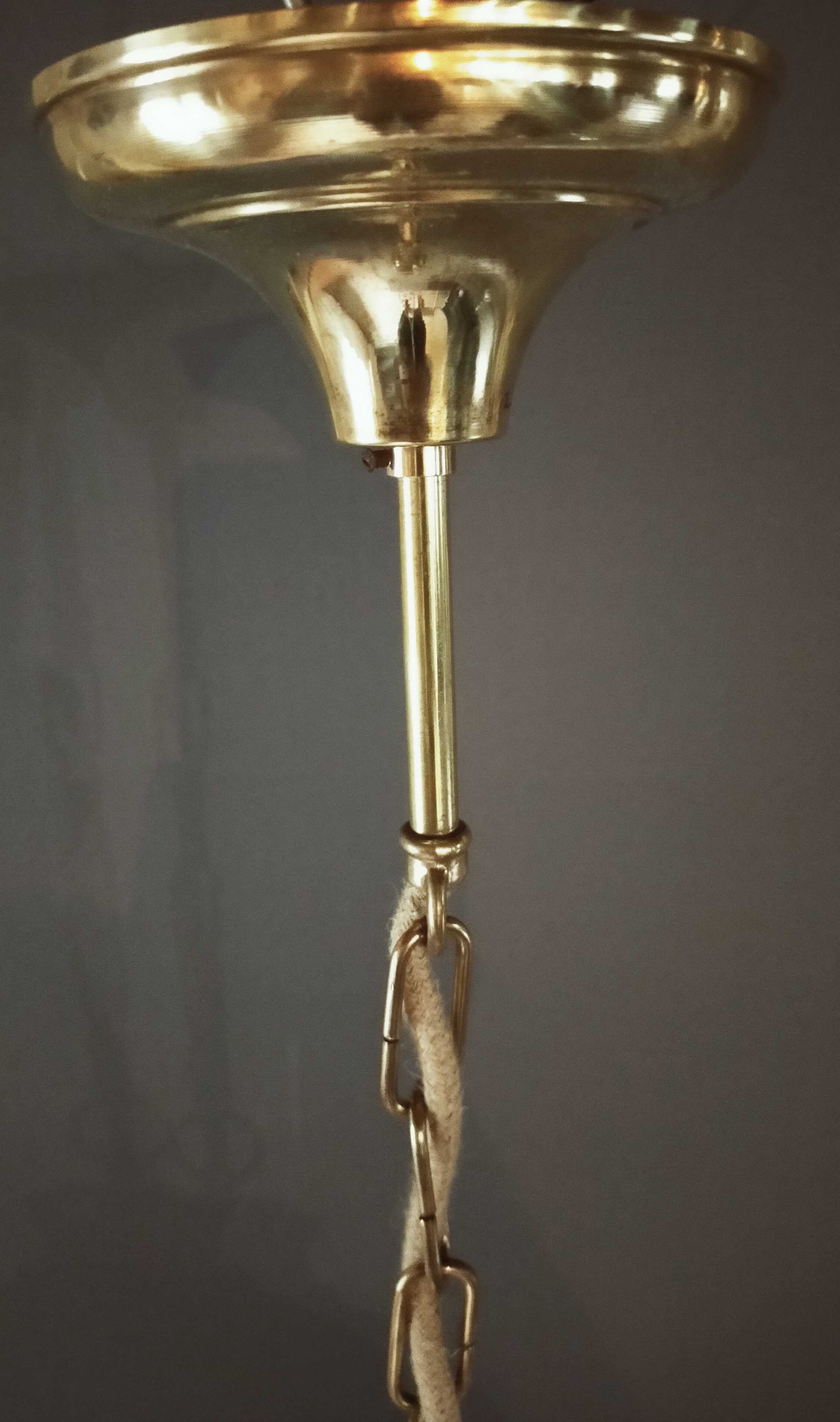 Art nouveau opaline pendant lamp