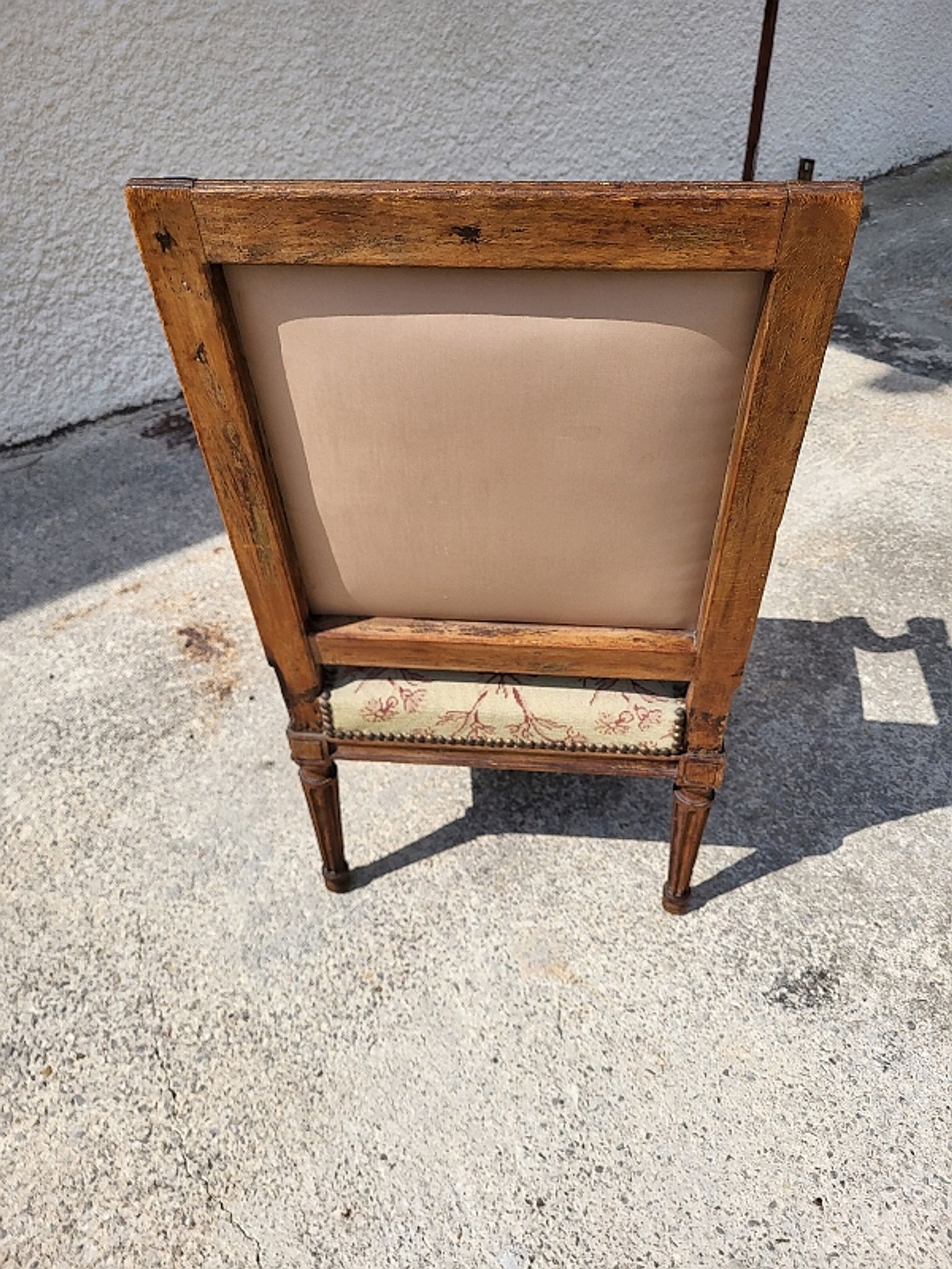 Armchair Louis XVI walnut of the XIXth century