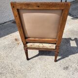 Fauteuil Louis XVI en noyer du XIXème siecle