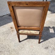 Armchair Louis XVI walnut of the XIXth century