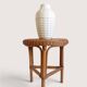 Vase en céramique blanche émaillée de style mid-century par Bay Keramik, Allemagne de l'Ouest, années 1950.