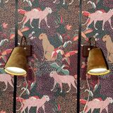 Pair of modular wall lights, Scandinavian design, 1950s.