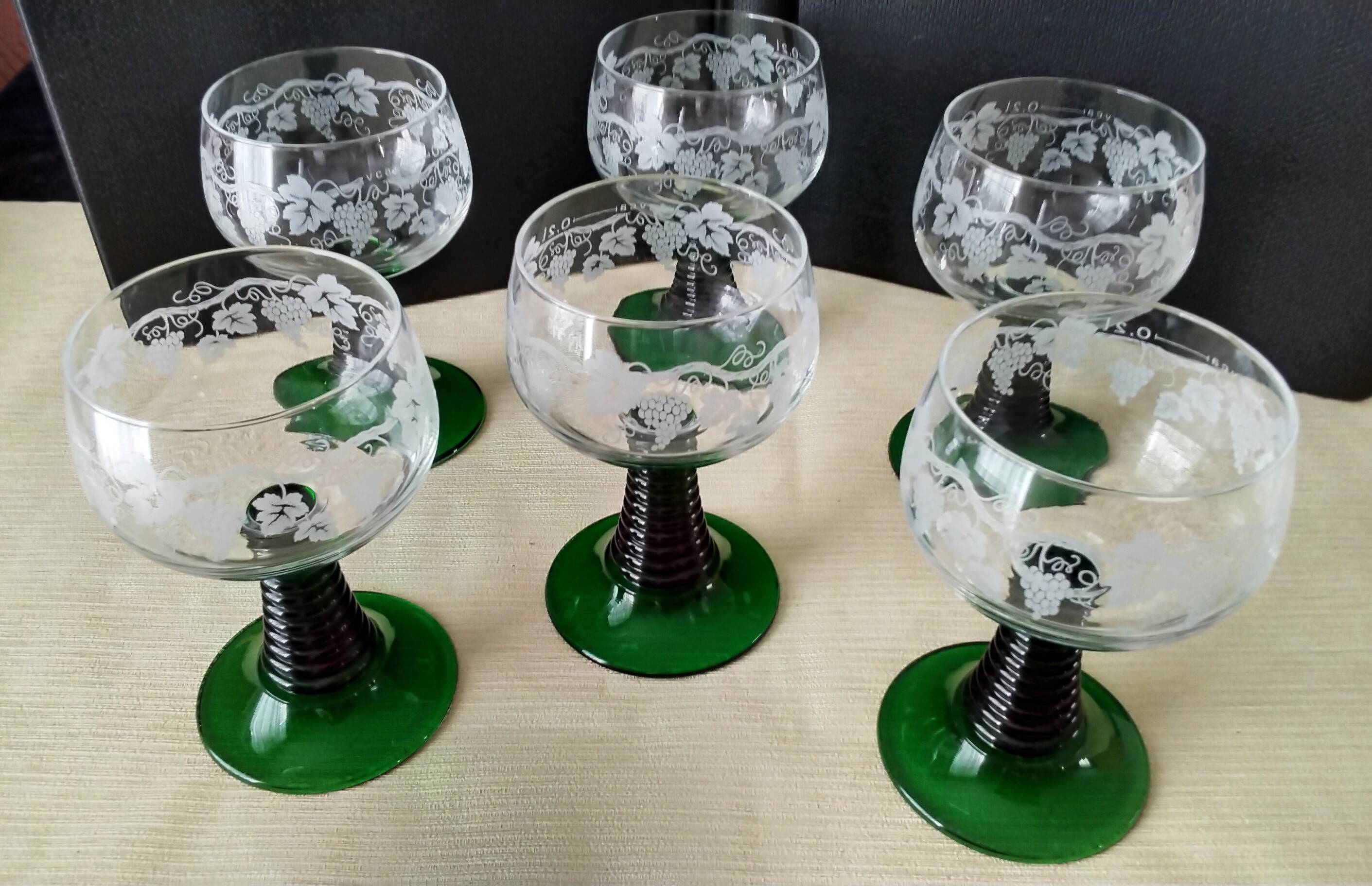 6 large tasting glasses for Alsace wine