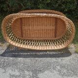 Vintage rattan bench