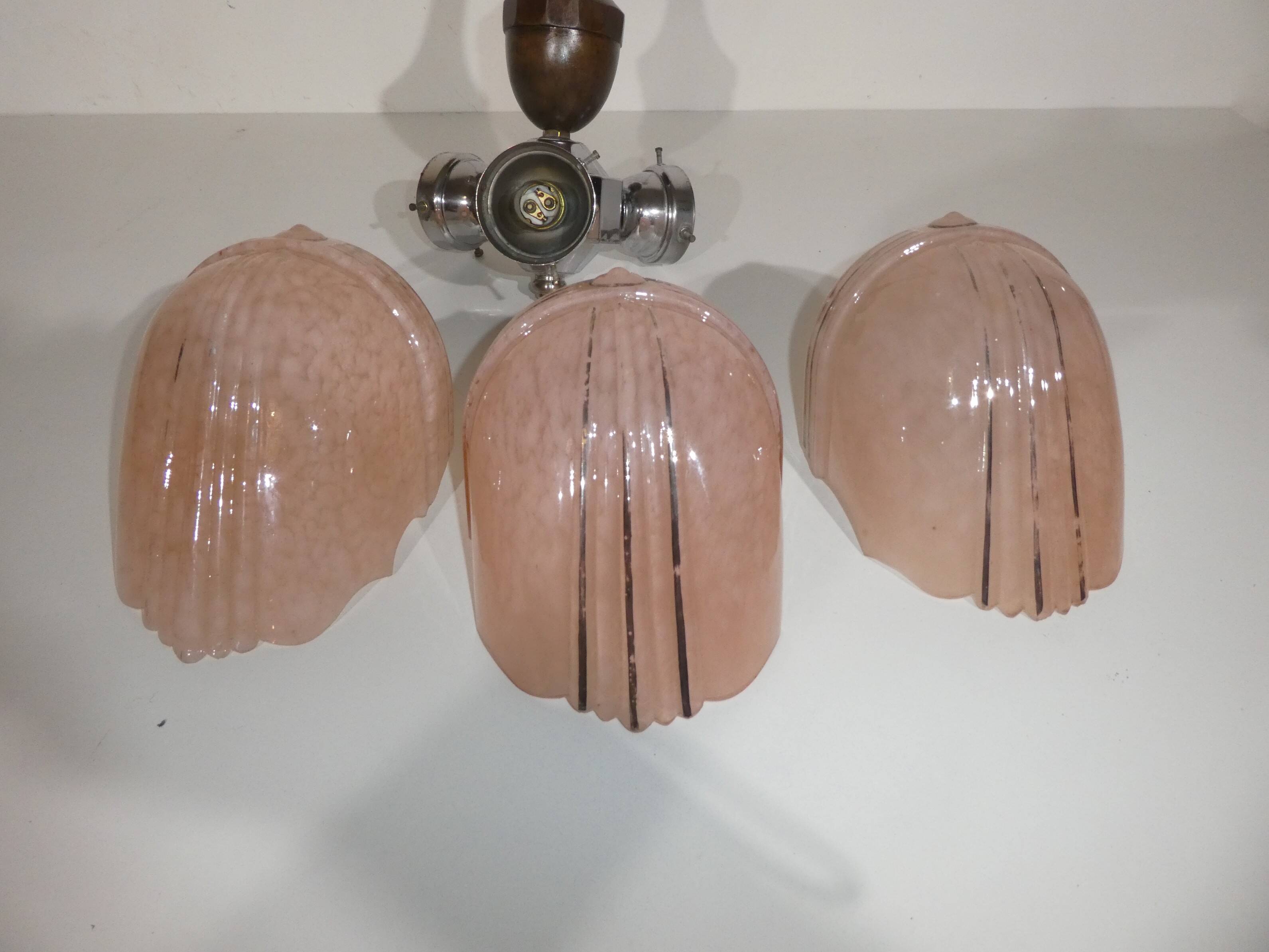 Art Deco chandelier Czechoslovakia 1930
