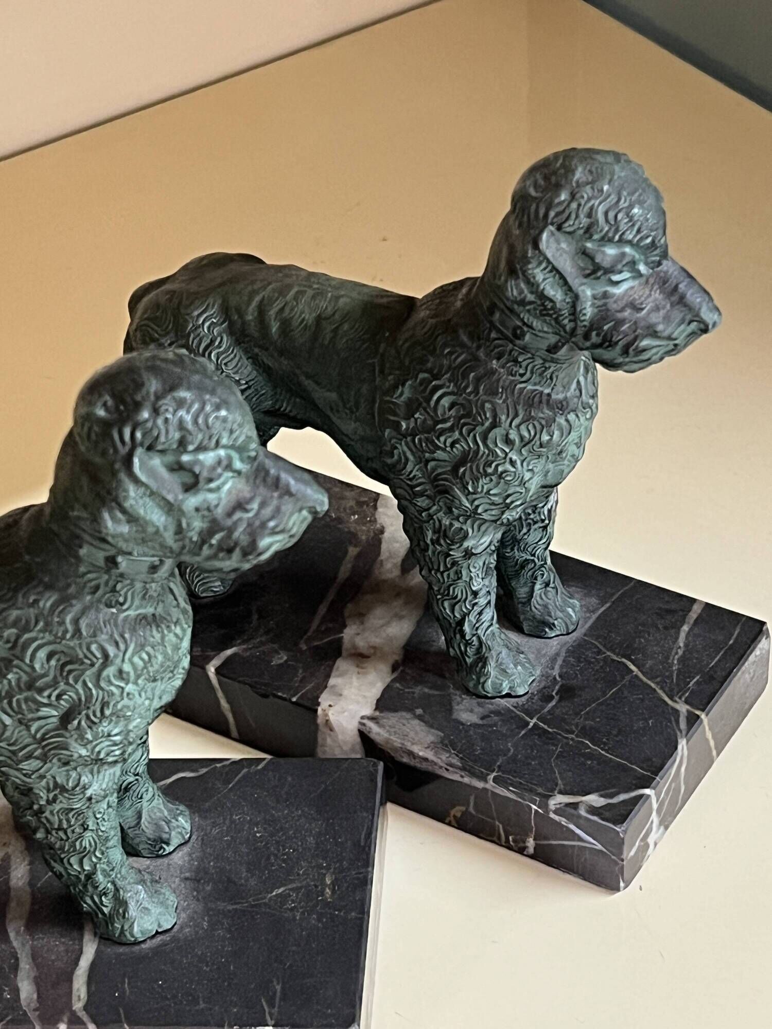 Art Deco poodle-shaped bookends
