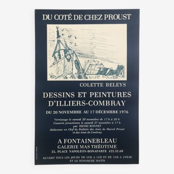 Colette beleys, on the side of proust, 1976. original duotone poster