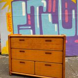 Vintage pine chest of drawers, 1980s