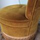 Toad armchair of the 60s and 70s in mustard yellow velvet