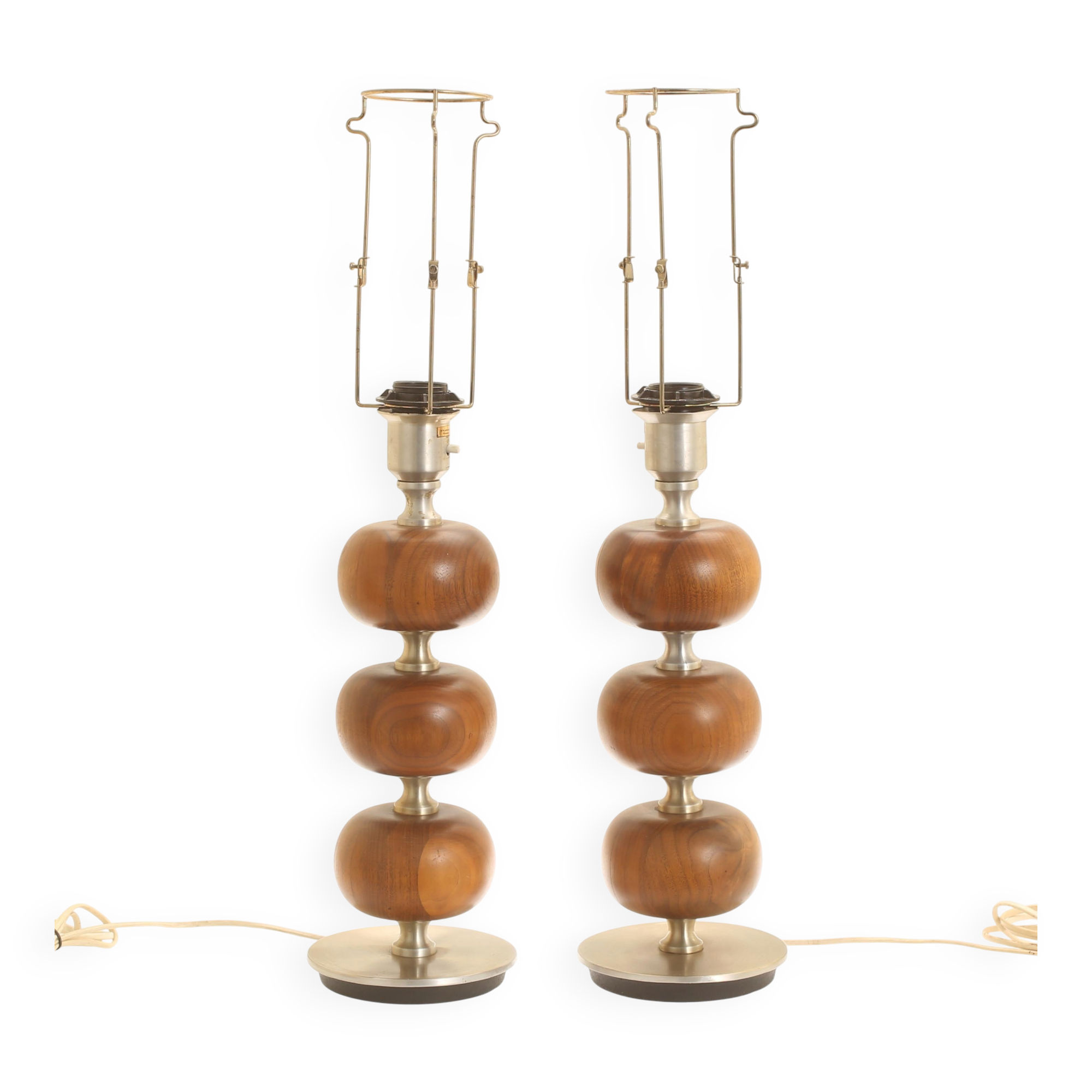 Pair of desk lamps by Henrik Blomqvist for Ab Stilarmatur, Tranas, Sweden, 1960.