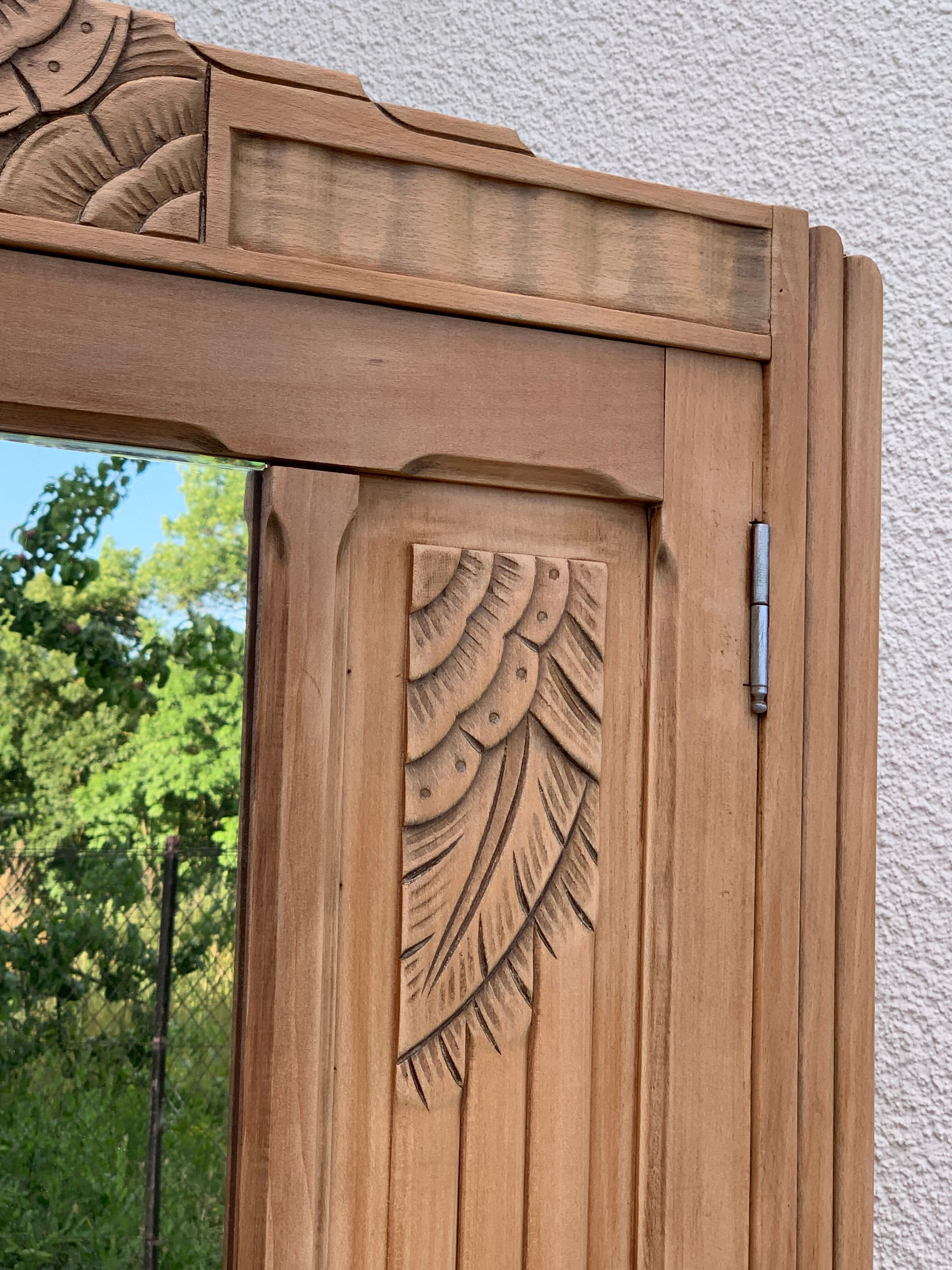 Parisian wardrobe art deco wood brut