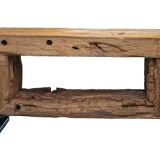 Rustic solid oak bench – 108×35×50 cm