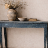 Blue patinated wooden console