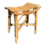 Vintage gondola rattan stool 1960