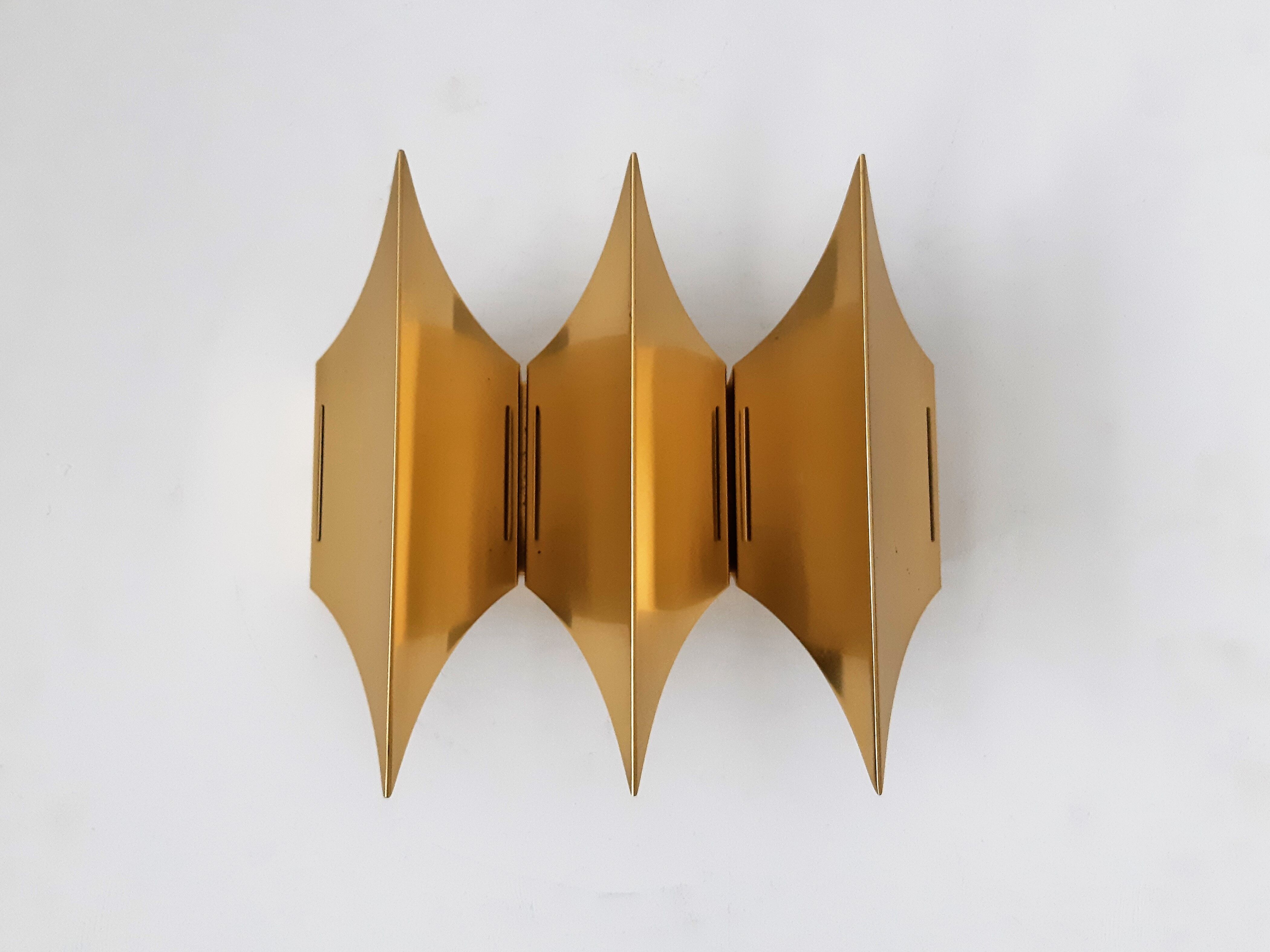 Gothic III wall lamp by Bent Karlby for Lyfa, Denmark 1960's