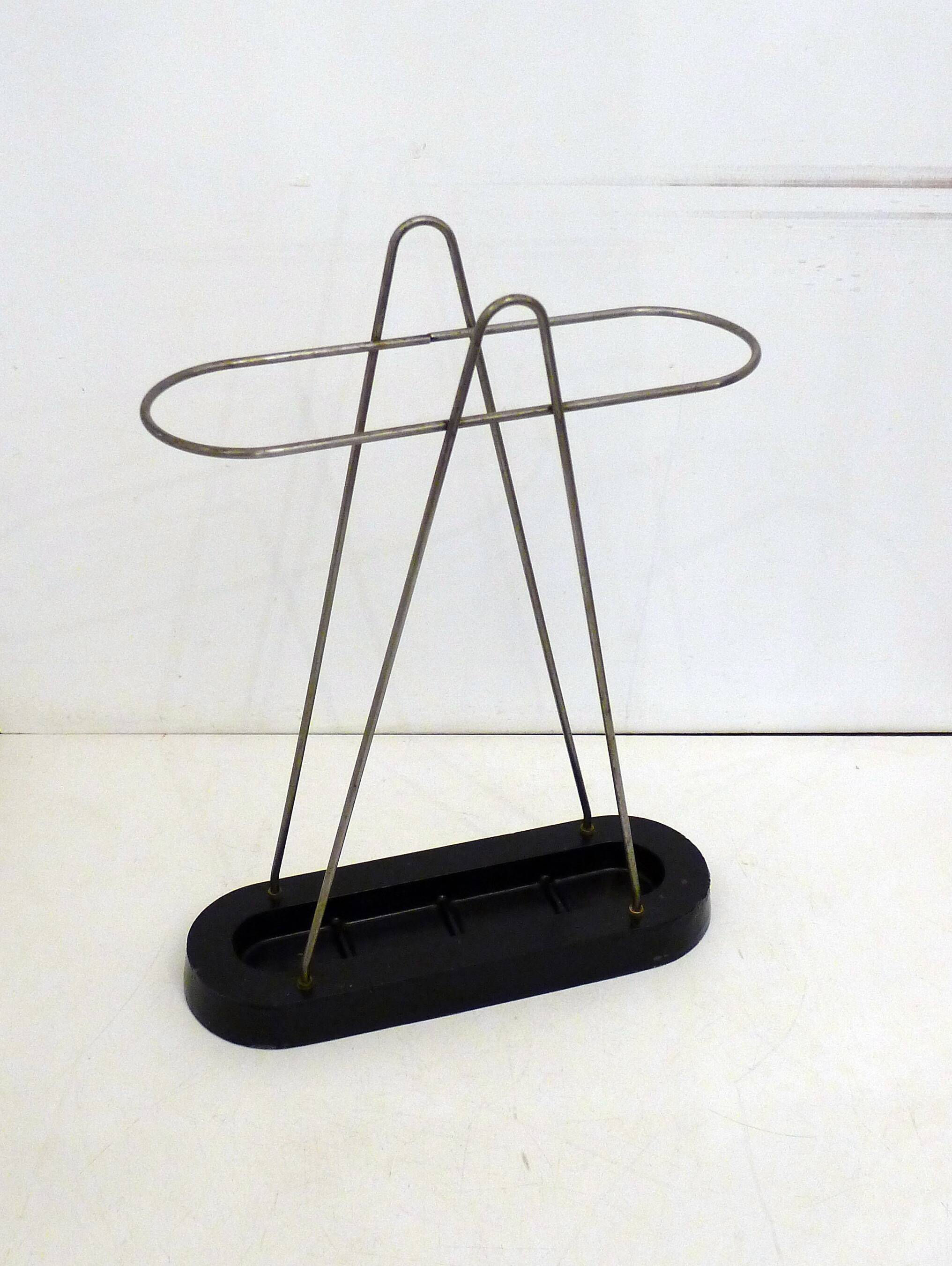Modernist umbrella stand, Bauhaus style, in metal