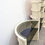 Modular plastic and glass bookcase/bar, Italy, 1970s