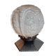Lampe veilleuse art déco boule verre moulé rosé