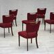 1960s, set of 6 pcs Danish dining chairs by Slagelse Møbelværk, wool.